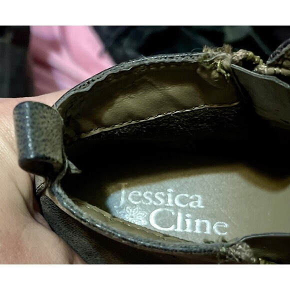 Jessica Cline Sz8 Women Black Double Zipper Ankle Boots - Picture 8 of 10